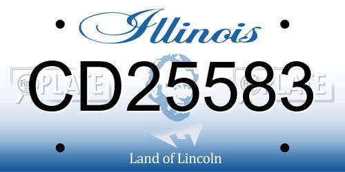CD25583 Illinois License Plate