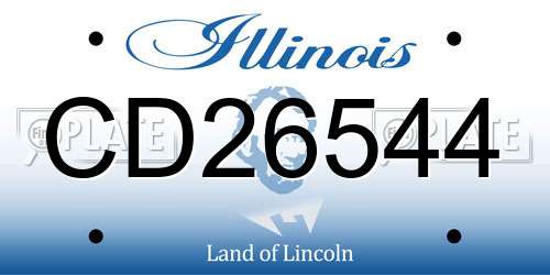 CD26544 Illinois License Plate