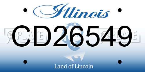 CD26549 Illinois License Plate