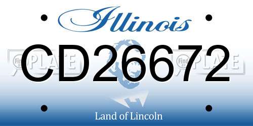 CD26672 Illinois License Plate