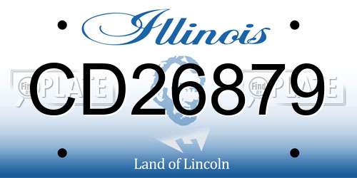 CD26879 Illinois License Plate