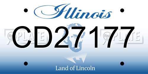 CD27177 Illinois License Plate