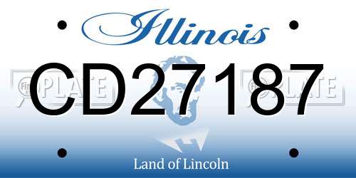 CD27187 Illinois License Plate