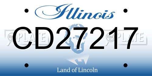 CD27217 Illinois License Plate