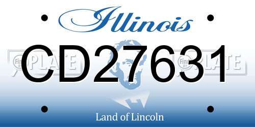 CD27631 Illinois License Plate