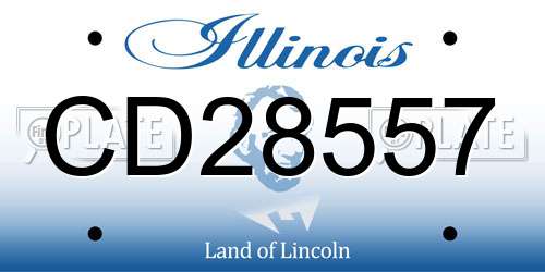 CD28557 Illinois License Plate