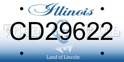 CD29622 Illinois License Plate