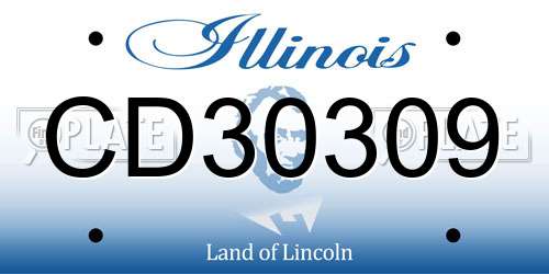 CD30309 Illinois License Plate