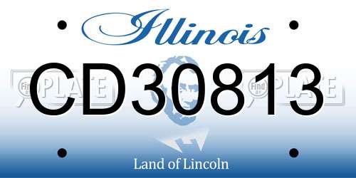 CD30813 Illinois License Plate