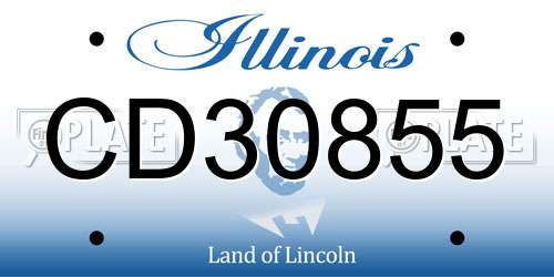 CD30855 Illinois License Plate