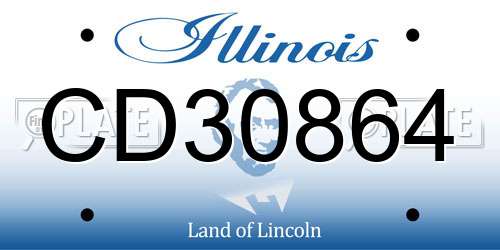 CD30864 Illinois License Plate