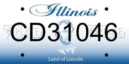 CD31046 Illinois License Plate
