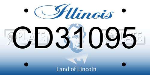 CD31095 Illinois License Plate