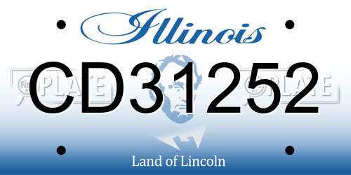 CD31252 Illinois License Plate