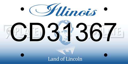 CD31367 Illinois License Plate