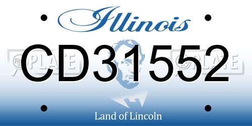 CD31552 Illinois License Plate