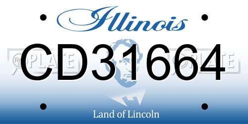 CD31664 Illinois License Plate