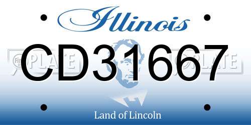 CD31667 Illinois License Plate