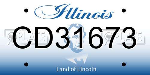 CD31673 Illinois License Plate