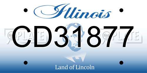 CD31877 Illinois License Plate