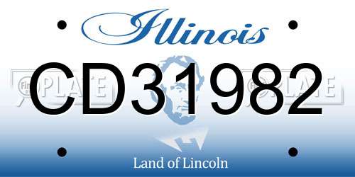 CD31982 Illinois License Plate