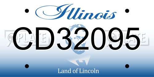 CD32095 Illinois License Plate