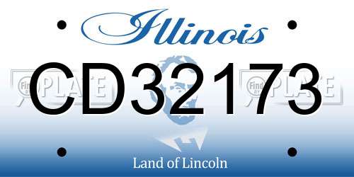 CD32173 Illinois License Plate