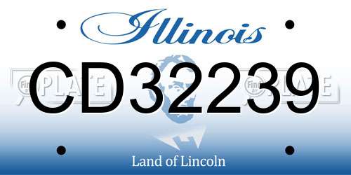 CD32239 Illinois License Plate