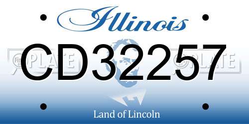 CD32257 Illinois License Plate