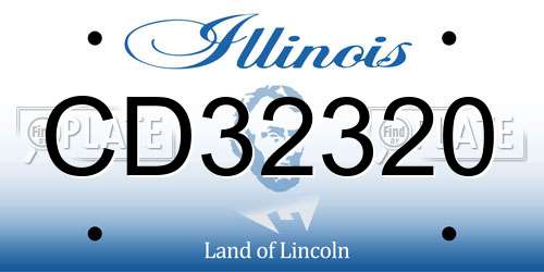 CD32320 Illinois License Plate