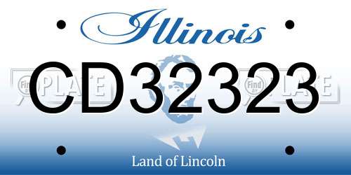 CD32323 Illinois License Plate