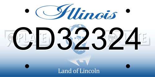 CD32324 Illinois License Plate