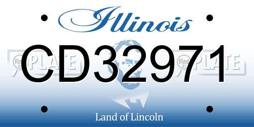 CD32971 Illinois License Plate