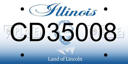 CD35008 Illinois License Plate
