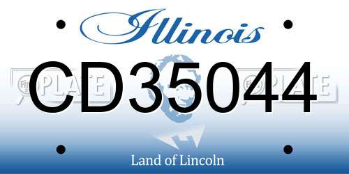 CD35044 Illinois License Plate