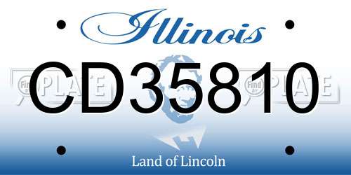 CD35810 Illinois License Plate