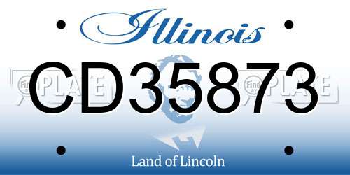 CD35873 Illinois License Plate