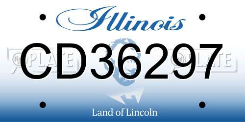 CD36297 Illinois License Plate