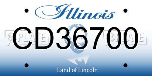 CD36700 Illinois License Plate