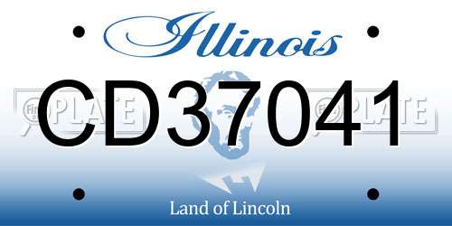 CD37041 Illinois License Plate