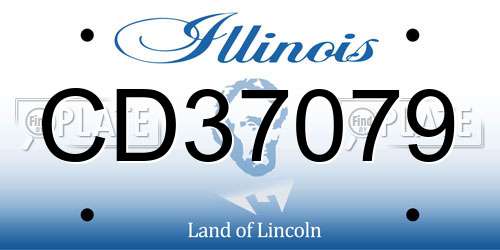 CD37079 Illinois License Plate