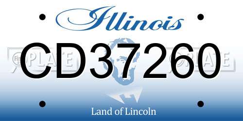 CD37260 Illinois License Plate