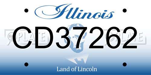 CD37262 Illinois License Plate