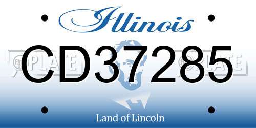 CD37285 Illinois License Plate