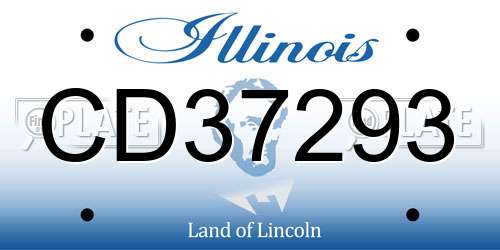 CD37293 Illinois License Plate