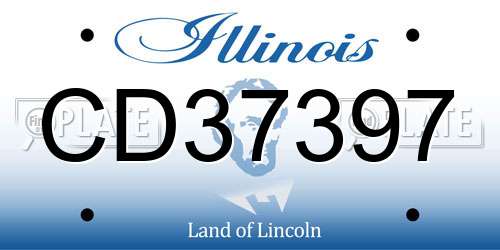 CD37397 Illinois License Plate