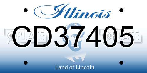 CD37405 Illinois License Plate