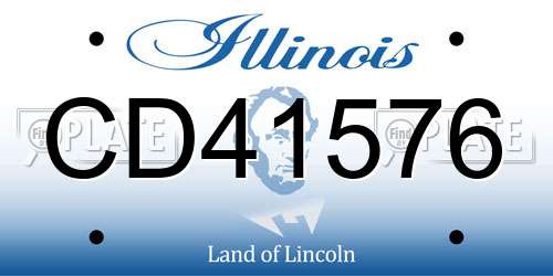 CD41576 Illinois License Plate