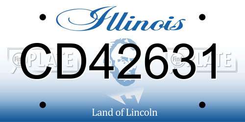 CD42631 Illinois License Plate