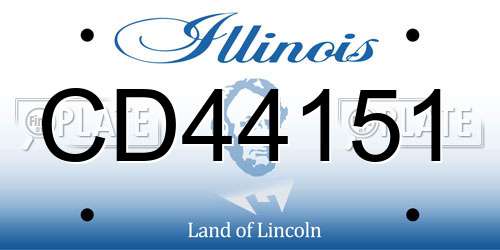 CD44151 Illinois License Plate